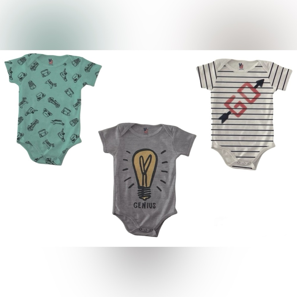 NWT Junk Food Baby Monopoly Onesie 3 Pack